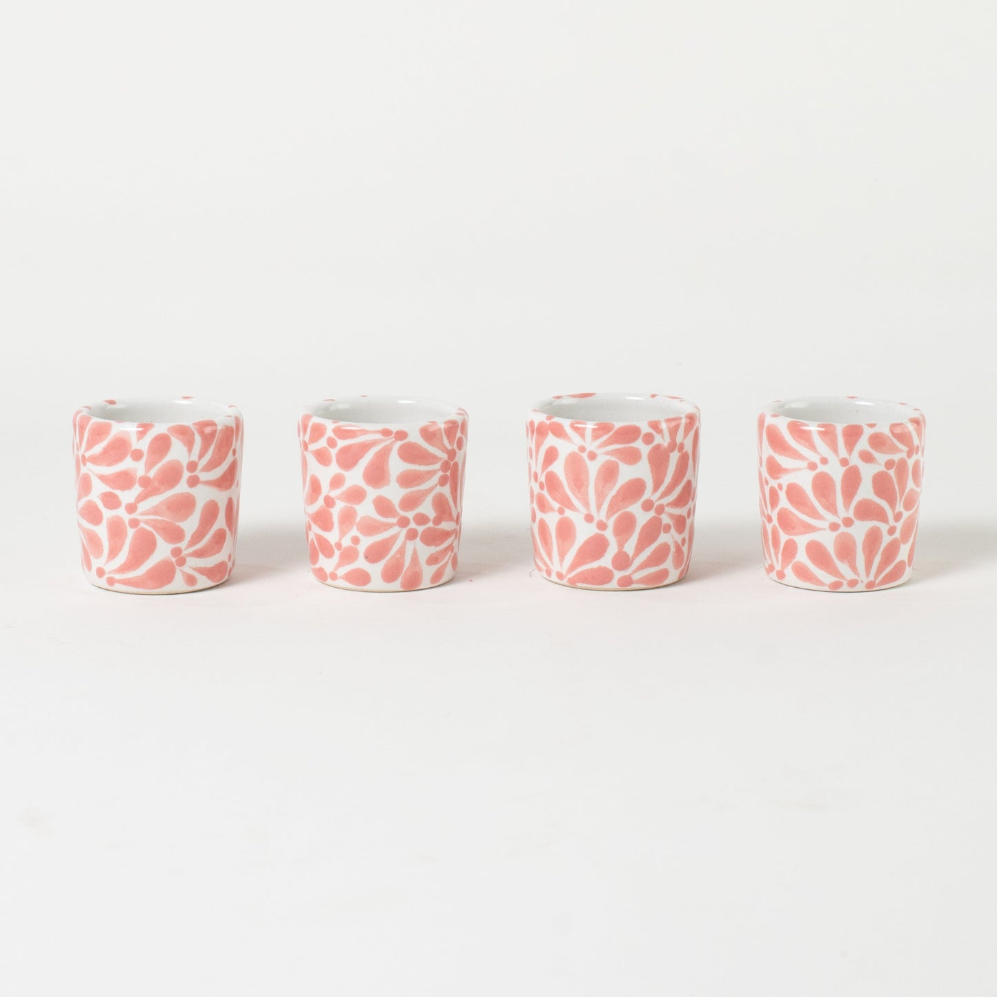 Tequileros de cerámica de colores (set de 4)