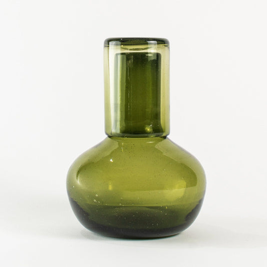 Botellón con vaso verde olivo